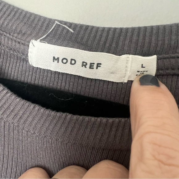 2/25 Mod Ref ❤️ Ribbed Bodycon Dress Sleeveless Layering Piece Large - Picture 2 of 3